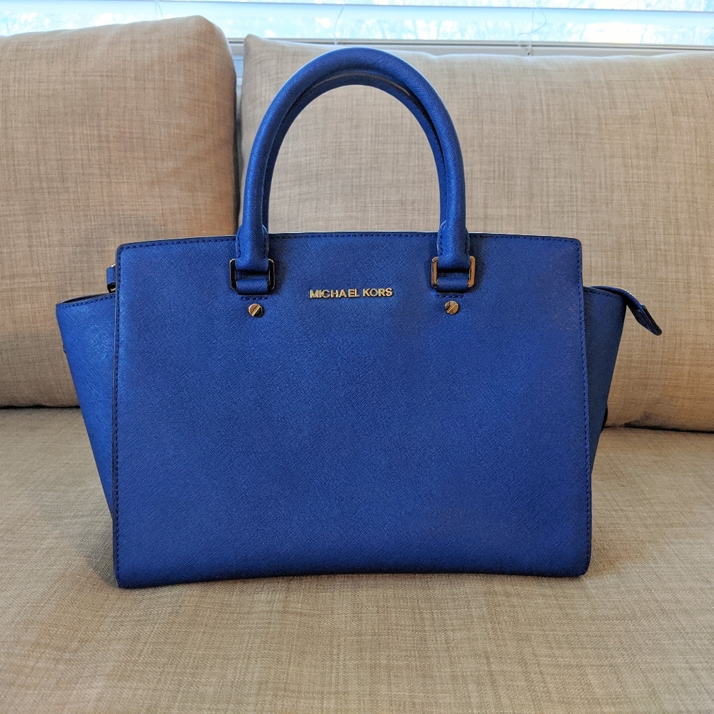 Medium Selma Satchel Michael Kors Blue